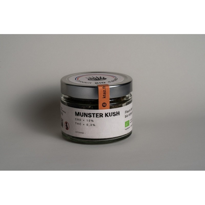 Munster Kush – Fleur de Chanvre Bio CBD 5-10% | Relaxante & Anti-Douleurs